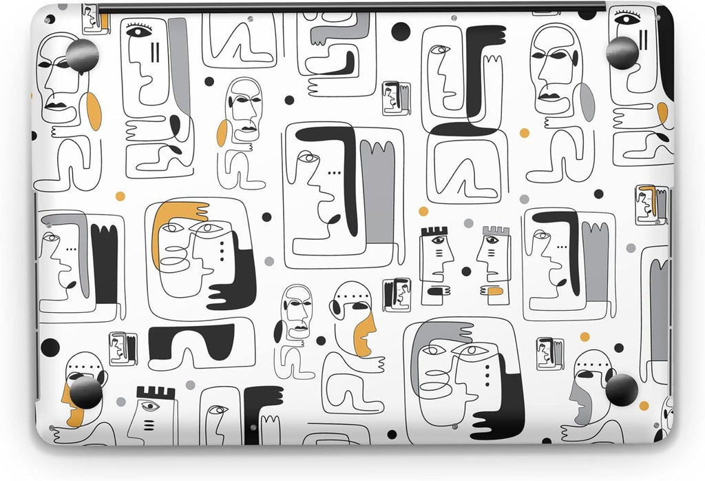Sticker Master Tribal Seamless Pattern Evrensel Sticker Dizüstü Bilgisayar Vinil Sticker Decal 12" 13" 13.3" 14" 15" 15.4" 15.6 inç Dizüstü Bilgisayar Çıkartma Koruyucu Macbook Asus Acer Hp Lenovo Huawei Dell İçin
