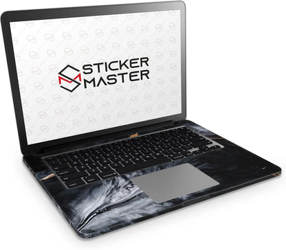 Sticker Master Black Gold Marbleized Evrensel Sticker Dizüstü Bilgisayar Vinil Sticker Decal 12" 13" 13.3" 14" 15" 15.4" 15.6 inç Dizüstü Bilgisayar Çıkartma Koruyucu Macbook Asus Acer Hp Lenovo Huawei Dell İçin Sticker Master