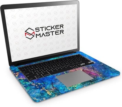 Sticker Master DIY Colorful Marble Evrensel Sticker Dizüstü Bilgisayar Vinil Sticker Decal 12" 13" 13.3" 14" 15" 15.4" 15.6 inç Dizüstü Bilgisayar Çıkartma Koruyucu Macbook Asus Acer Hp Lenovo Huawei Dell İçin Sticker Master