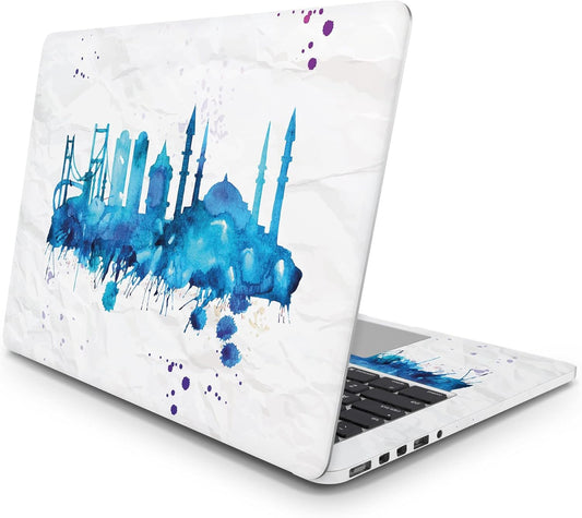 Sticker Master Hand Painted İstanbul Evrensel Sticker Dizüstü Bilgisayar Vinil Sticker Decal 12" 13" 13.3" 14" 15" 15.4" 15.6 inç Dizüstü Bilgisayar Çıkartma Koruyucu Macbook Asus Acer Hp Lenovo Huawei Dell İçin