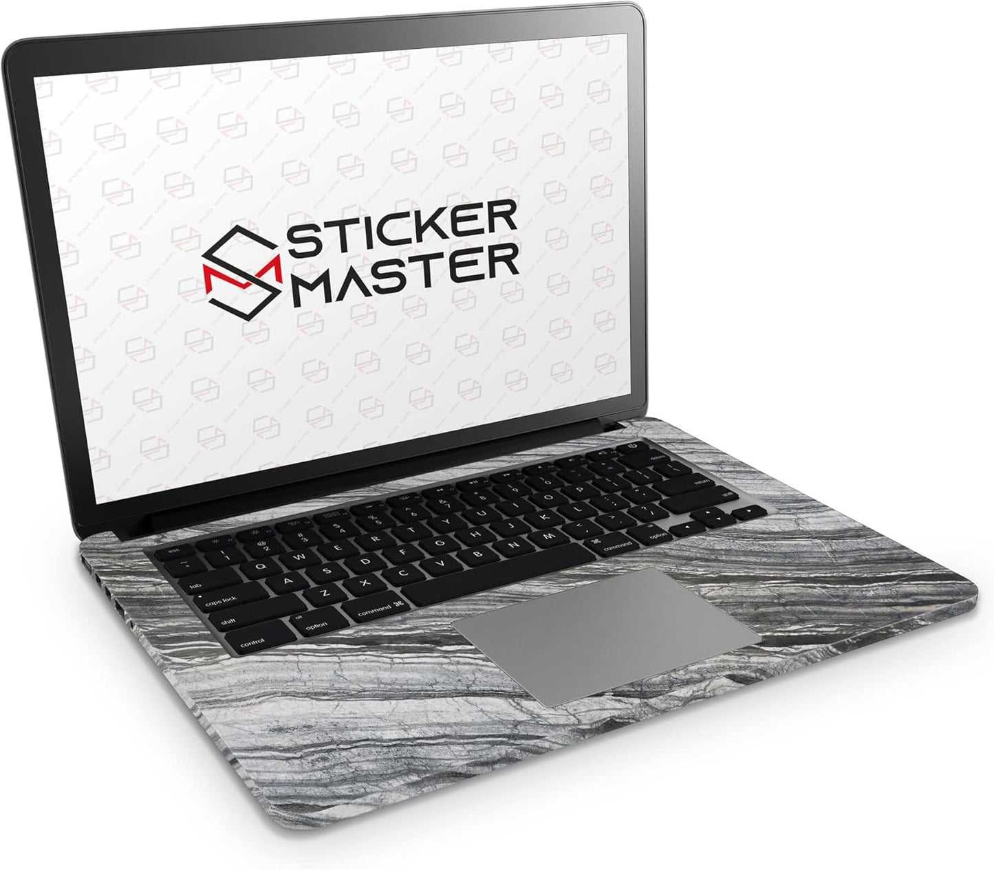 Sticker Master Black Marble Texture Background Evrensel Sticker Dizüstü Bilgisayar Vinil Sticker Decal 12" 13" 13.3" 14" 15" 15.4" 15.6 inç Dizüstü Bilgisayar Çıkartma Koruyucu Macbook Asus Acer Hp Lenovo Huawei Dell İçin