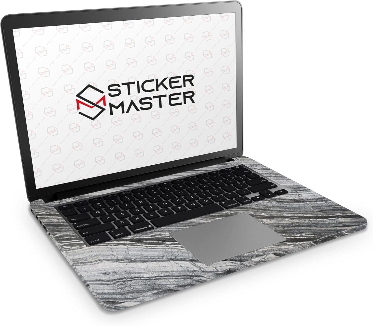 Sticker Master Black Marble Texture Background Evrensel Sticker Dizüstü Bilgisayar Vinil Sticker Decal 12" 13" 13.3" 14" 15" 15.4" 15.6 inç Dizüstü Bilgisayar Çıkartma Koruyucu Macbook Asus Acer Hp Lenovo Huawei Dell İçin