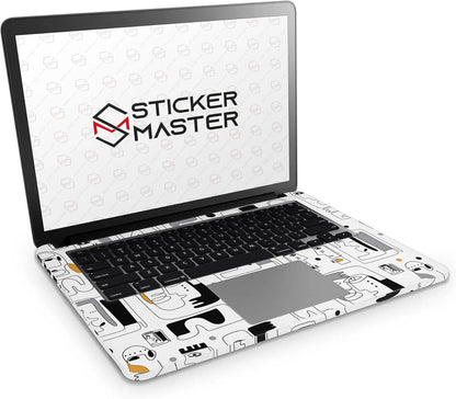 Sticker Master Tribal Seamless Pattern Evrensel Sticker Dizüstü Bilgisayar Vinil Sticker Decal 12" 13" 13.3" 14" 15" 15.4" 15.6 inç Dizüstü Bilgisayar Çıkartma Koruyucu Macbook Asus Acer Hp Lenovo Huawei Dell İçin Sticker Master