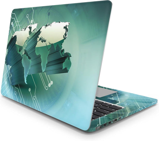 Sticker Master 3D World Map Evrensel Sticker Dizüstü Bilgisayar Vinil Sticker Decal 12" 13" 13.3" 14" 15" 15.4" 15.6 inç Dizüstü Bilgisayar Çıkartma Koruyucu Macbook Asus Acer Hp Lenovo Huawei Dell İçin