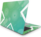 Yeşil Geometrik Laptop Sticker Soyut Tasarım Seti | Sticker Master