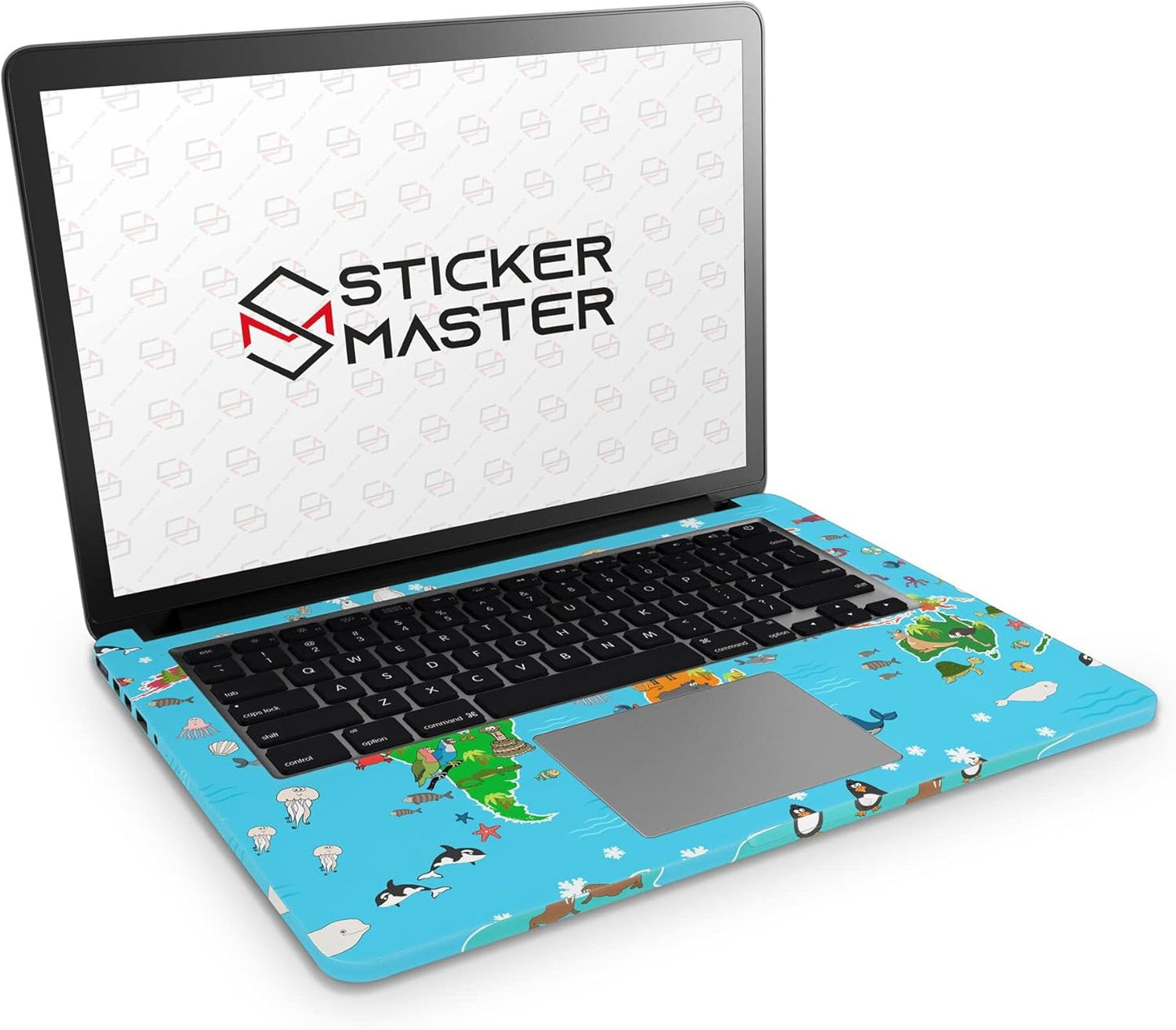 Sticker Master World of Animals Evrensel Sticker Dizüstü Bilgisayar Vinil Sticker Decal 12" 13" 13.3" 14" 15" 15.4" 15.6 inç Dizüstü Bilgisayar Çıkartma Koruyucu Macbook Asus Acer Hp Lenovo Huawei Dell İçin