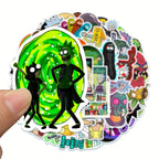 Sticker Master Rick and Morty Boyutlararası Sticker Seti (50 Adet) | Su Geçirmez Çizgi Dizi Çıkartmaları