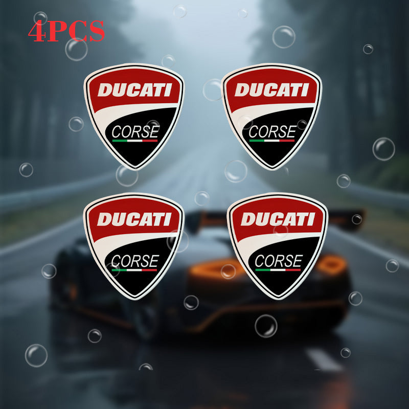 Ducati Logo Sticker 4’lü Set Kırmızı Siyah Vinil Etiket|Sticker Master