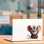 Sticker Master Karikatür Fare Sticker - 6 inç - 15 Cm | Laptop, Araç, Cam, Kupa ve Yüzeyler İçin