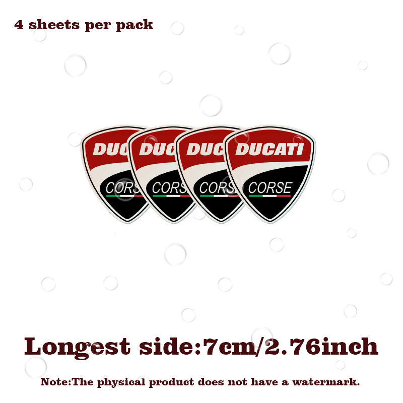 Ducati Logo Sticker 4’lü Set Kırmızı Siyah Vinil Etiket|Sticker Master