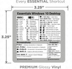 Sticker Master Word & Excel Kısayol Klavye Çıkartması – Şeffaf Vinil, Kalıntı Bırakmaz, Suya Dayanıklı, PC ve MacBook Uyumlu