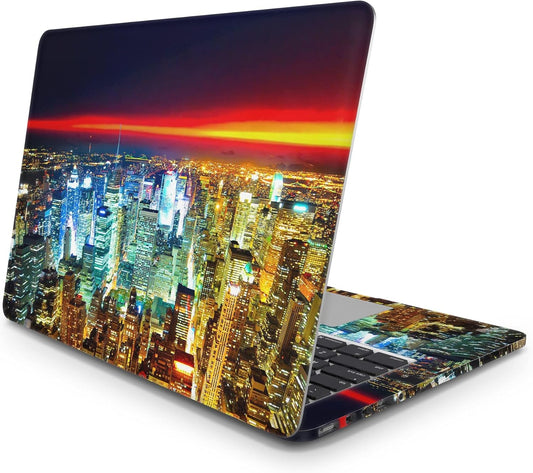 Sticker Master  City Sunset Evrensel Sticker Dizüstü Bilgisayar Vinil Sticker Decal 12" 13" 13.3" 14" 15" 15.4" 15.6 inç Dizüstü Bilgisayar Çıkartma Koruyucu Macbook Asus Acer Hp Lenovo Huawei Dell İçin