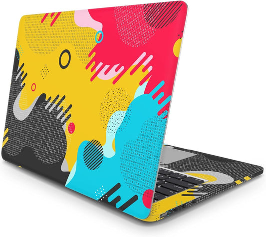Sticker Master Halftone Colorful Pattern Evrensel Sticker Dizüstü Bilgisayar Vinil Sticker Decal 12" 13" 13.3" 14" 15" 15.4" 15.6 inç Dizüstü Bilgisayar Çıkartma Koruyucu Macbook Asus Acer Hp Lenovo Huawei Dell İçin