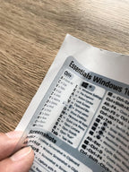 Sticker Master Word & Excel Kısayol Klavye Çıkartması – Şeffaf Vinil, Kalıntı Bırakmaz, Suya Dayanıklı, PC ve MacBook Uyumlu