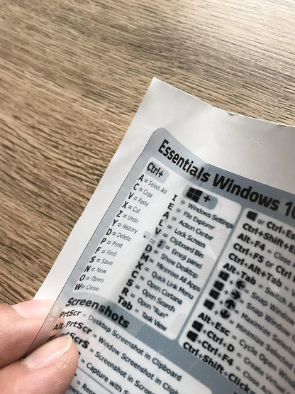 Sticker Master Word & Excel Kısayol Klavye Çıkartması – Şeffaf Vinil, Kalıntı Bırakmaz, Suya Dayanıklı, PC ve MacBook Uyumlu Sticker Master