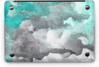 Sticker Master Abstract Watercolor Green Black Evrensel Sticker Dizüstü Bilgisayar Vinil Sticker Decal 12" 13" 13.3" 14" 15" 15.4" 15.6 inç Dizüstü Bilgisayar Çıkartma Koruyucu Macbook Asus Acer Hp Lenovo Huawei Dell İçin