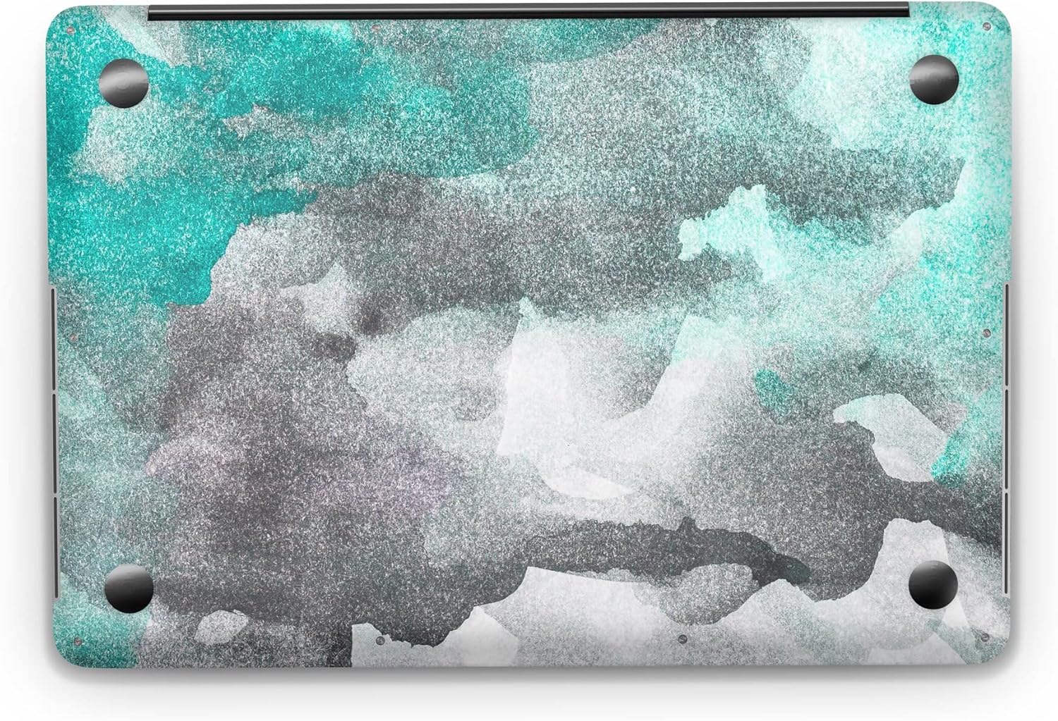 Sticker Master Abstract Watercolor Green Black Evrensel Sticker Dizüstü Bilgisayar Vinil Sticker Decal 12" 13" 13.3" 14" 15" 15.4" 15.6 inç Dizüstü Bilgisayar Çıkartma Koruyucu Macbook Asus Acer Hp Lenovo Huawei Dell İçin