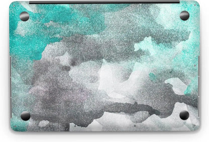 Sticker Master Abstract Watercolor Green Black Evrensel Sticker Dizüstü Bilgisayar Vinil Sticker Decal 12" 13" 13.3" 14" 15" 15.4" 15.6 inç Dizüstü Bilgisayar Çıkartma Koruyucu Macbook Asus Acer Hp Lenovo Huawei Dell İçin Sticker Master