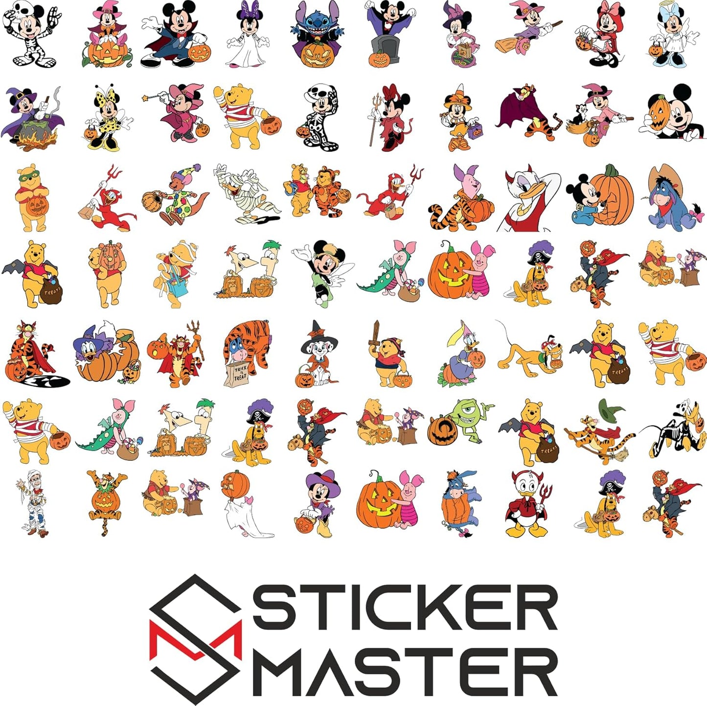 Sticker Master 70 Adet Karikatür Çıkartma Paketi – Su Geçirmez Vinil Sticker Seti, Laptop, Kaykay, Valiz, Bisiklet ve Daha Fazlası İçin
