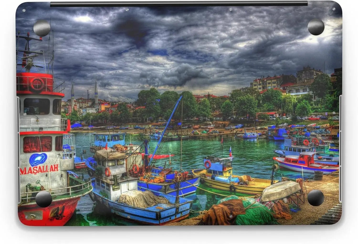 Sticker Master City And Marina Protective Evrensel Sticker Dizüstü Bilgisayar Vinil Sticker Decal 12" 13" 13.3" 14" 15" 15.4" 15.6 inç Dizüstü Bilgisayar Çıkartma Koruyucu Macbook Asus Acer Hp Lenovo Huawei Dell İçin Sticker Master