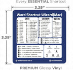 Sticker Master Microsoft Word İçin Referans Klavye Kısayolları Sticker - Macbook Klavye Kısayol Sticker