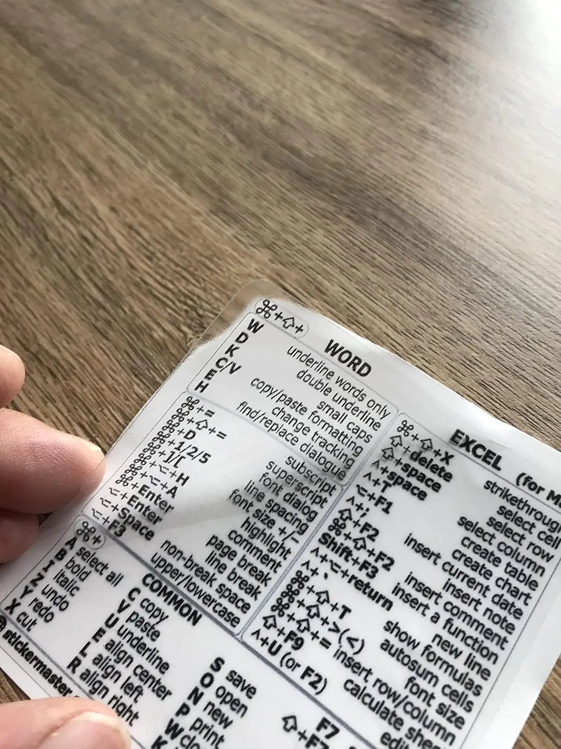 Sticker Master Word & Excel Kısayol Klavye Çıkartması sticker Master