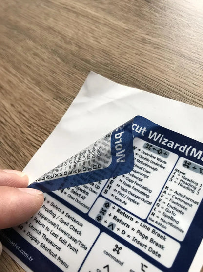 Microsoft Word İçin Referans Klavye Kısayolları Sticker Sticker Master