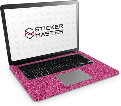 Sticker Master Glamour Pink Gold Glitter Evrensel Sticker Dizüstü Bilgisayar Vinil Sticker Decal 12" 13" 13.3" 14" 15" 15.4" 15.6 inç Dizüstü Bilgisayar Çıkartma Koruyucu Macbook Asus Acer Hp Lenovo Huawei Dell İçin Sticker Master