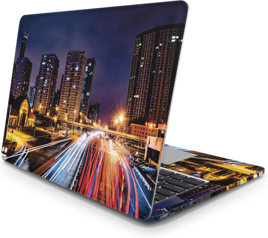 Sticker Master City Life Evrensel Sticker Dizüstü Bilgisayar Vinil Sticker Decal 12" 13" 13.3" 14" 15" 15.4" 15.6 inç Dizüstü Bilgisayar Çıkartma Koruyucu Macbook Asus Acer Hp Lenovo Huawei Dell İçin