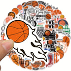 Sticker Master 50 adet Basketbol Vinil Çıkartmaları - Dizüstü Bilgisayarlar, Su Şişeleri, Kaykaylar, Arabalar | Su Geçirmez Çıkartmalar - Sporseverler için İlham Verici İfadeler ve Tasarımlar