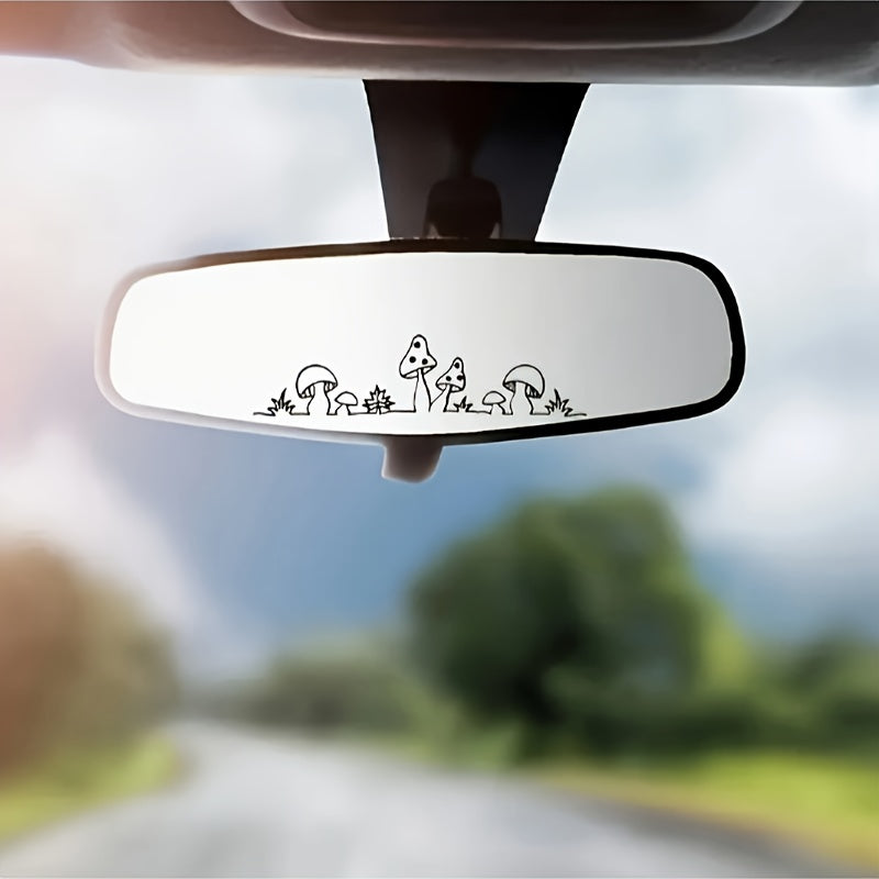 Sevimli Mantar Ayna Stickerı Araç Çıkartması - Sticker Master