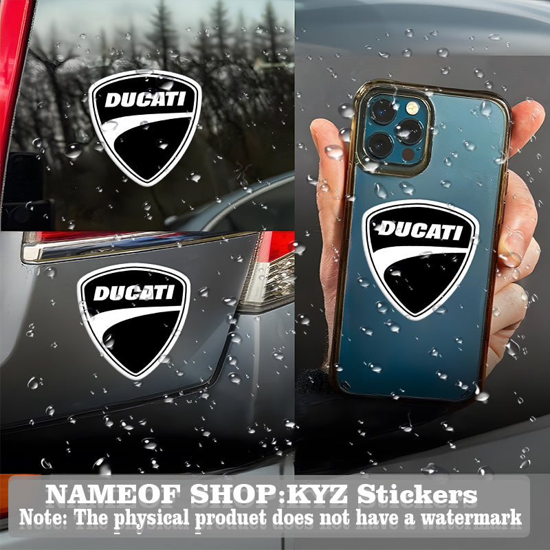 Ducati Logo Siyah Beyaz Sticker 2’li Set Vinil Çıkartma | Sticker Master