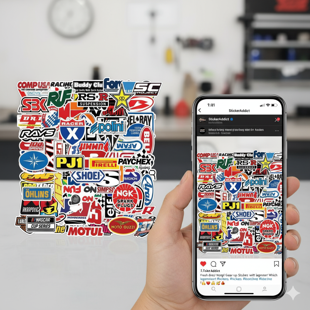 100 Adet JDM Graffiti Racing Araba Modifiye Sticker Seti | Sticker Master