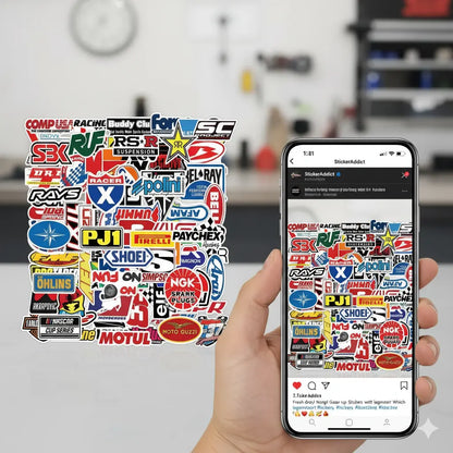 100 Adet JDM Graffiti Racing Araba Modifiye Sticker Seti | Sticker Master Sticker Master