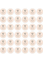 Sticker Master Şirketler Için Teşekkür Ederiz Kalp Sticker Etiket Paketleme Kutu Zarf 4 X 4 Cm 50Lı