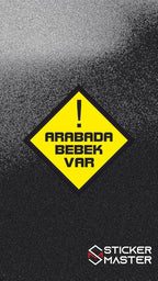 Sticker Master Arabada Bebek Var Motorsiklet,Kask,Laptop,Motor Ve Oto Araç Sticker 12 X 12 Cm