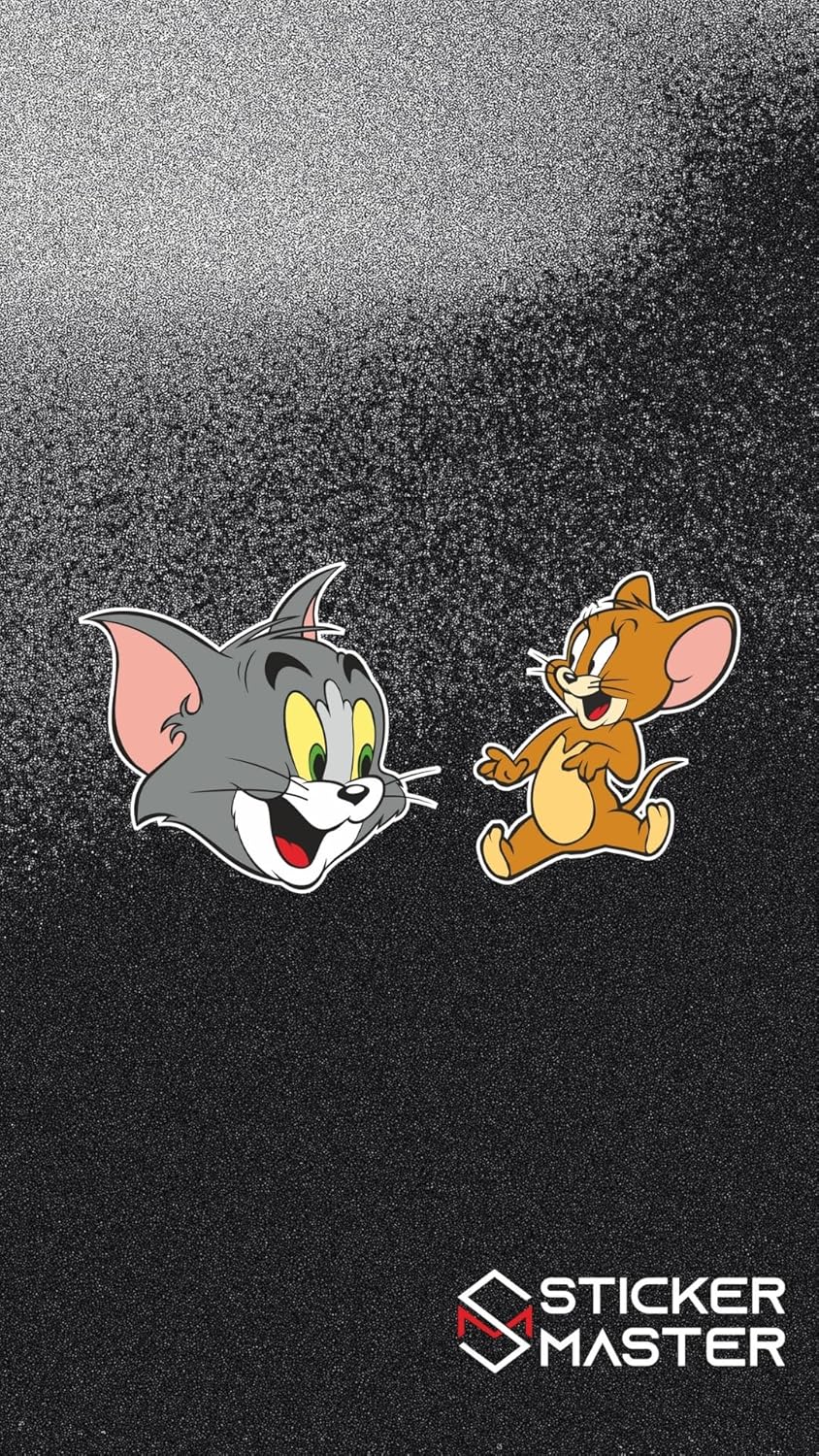 Sticker Master Tom Ve Jerry Head Motorsiklet,Kask,Laptop,Motor Ve Oto Araç Sticker 15 X 7,5 Cm