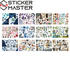 A4 Defter Sticker Seti | 12 Sayfa Farklı Model Kendinden Kesimli (Kiss-Cut)