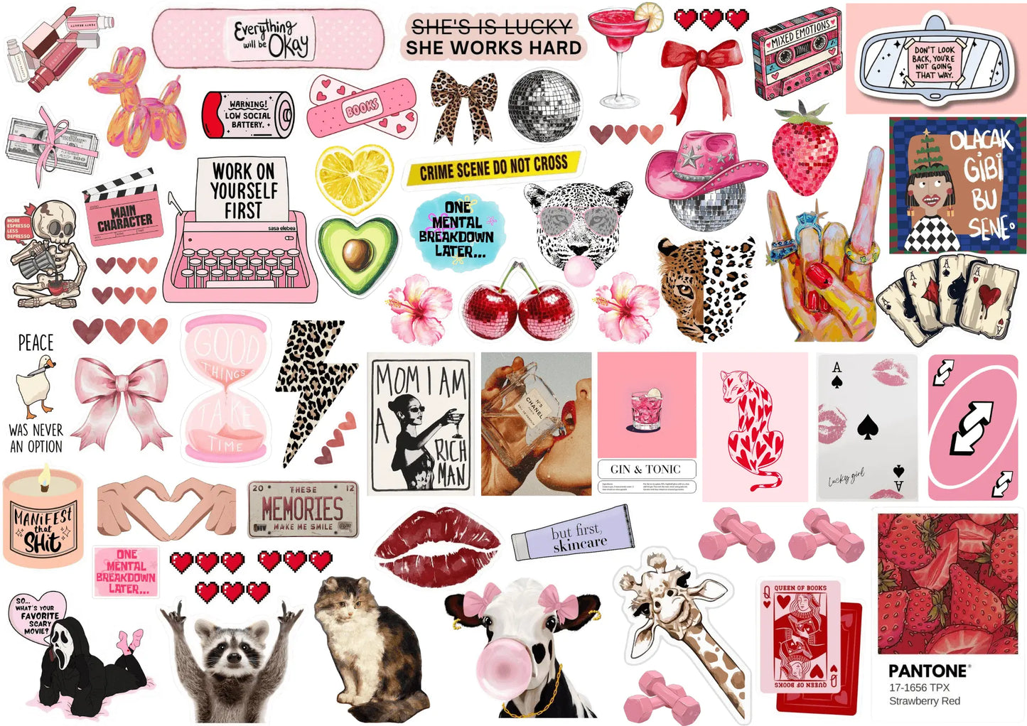 A4 Defter Sticker Seti | 12 Sayfa Farklı Model Kendinden Kesimli (Kiss-Cut) Sticker Master