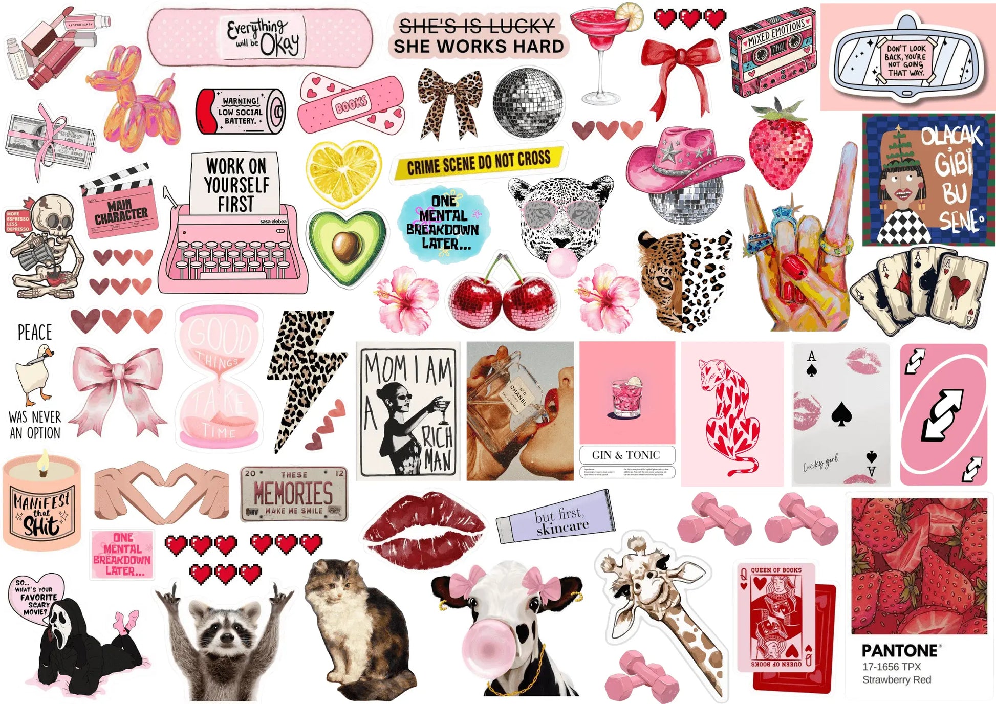 A4 Defter Sticker Seti | 12 Sayfa Farklı Model Kendinden Kesimli (Kiss-Cut) Sticker Master