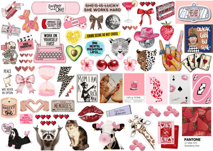 A4 Defter Sticker Seti | 12 Sayfa Farklı Model Kendinden Kesimli (Kiss-Cut) Sticker Master