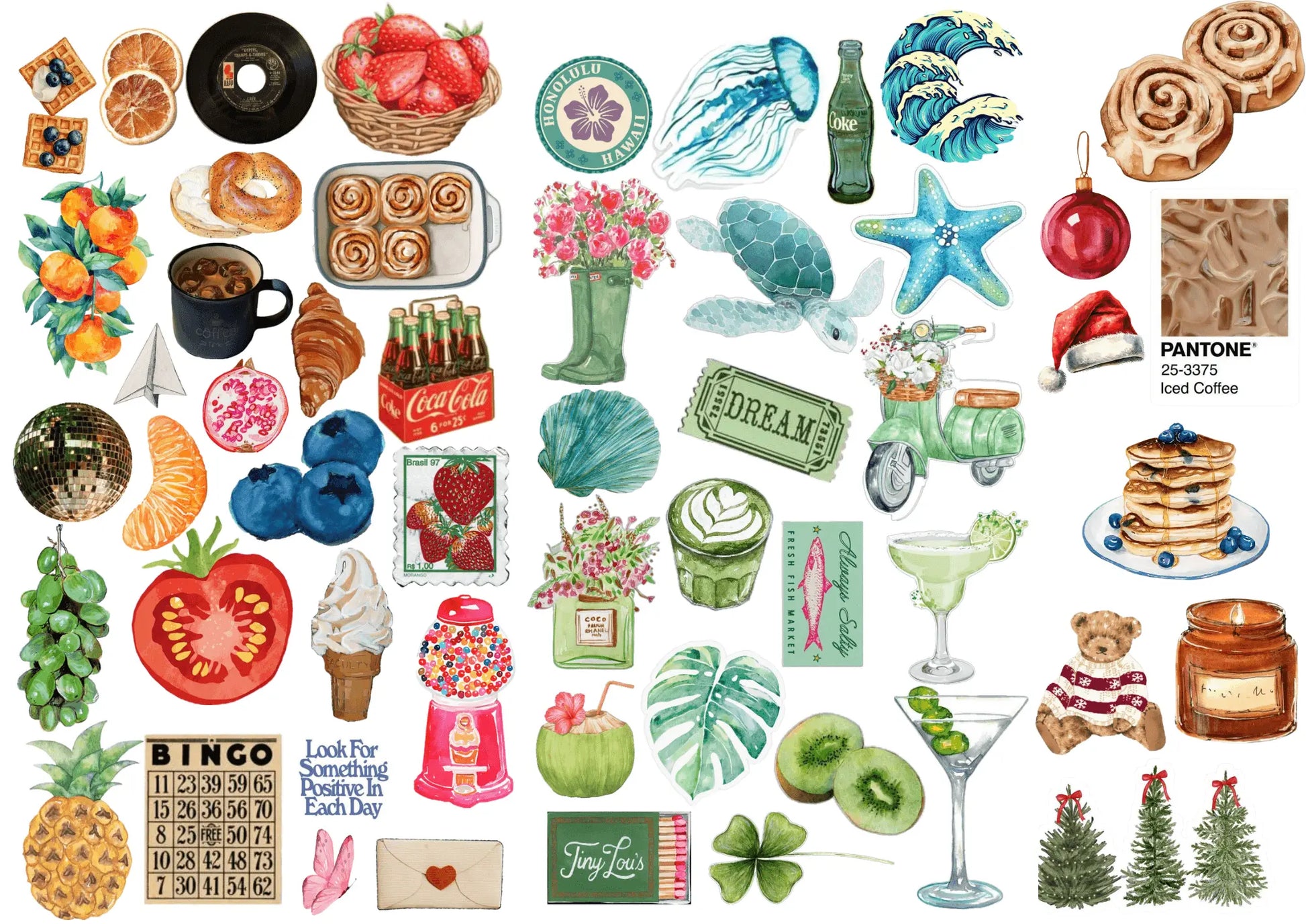 A4 Defter Sticker Seti | 12 Sayfa Farklı Model Kendinden Kesimli (Kiss-Cut) Sticker Master