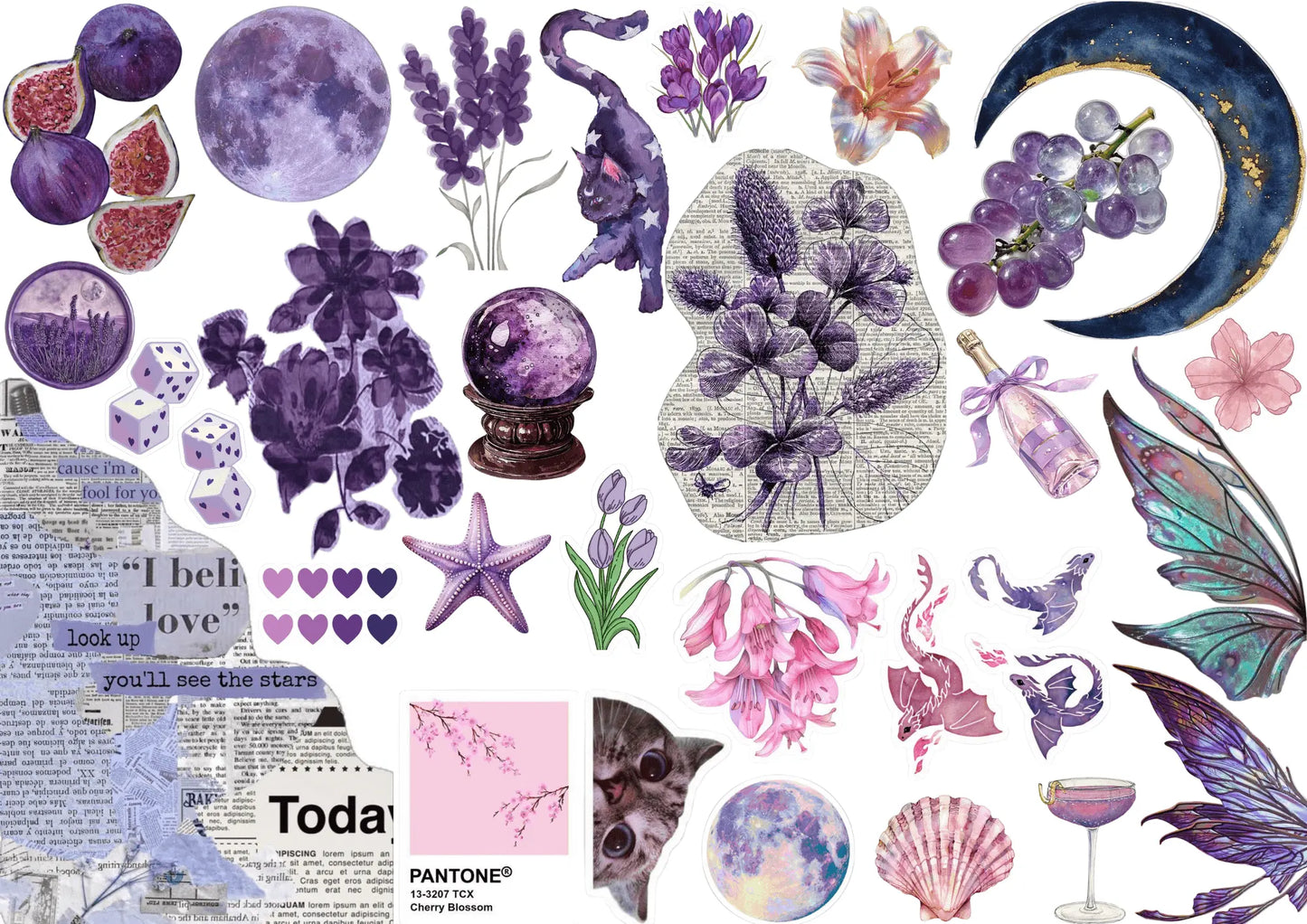 A4 Defter Sticker Seti | 12 Sayfa Farklı Model Kendinden Kesimli (Kiss-Cut) Sticker Master