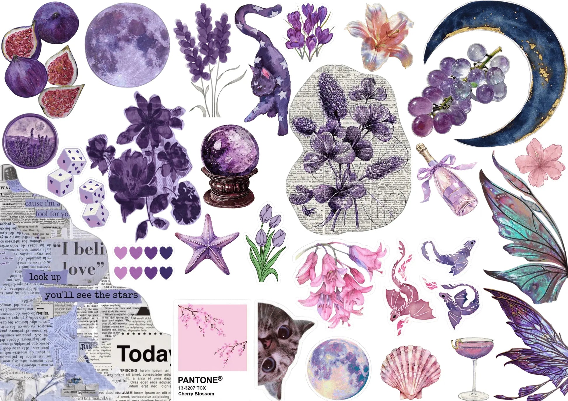 A4 Defter Sticker Seti | 12 Sayfa Farklı Model Kendinden Kesimli (Kiss-Cut) Sticker Master