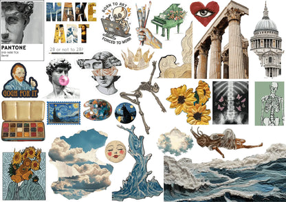 A4 Defter Sticker Seti | 12 Sayfa Farklı Model Kendinden Kesimli (Kiss-Cut) Sticker Master