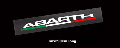 Abarth Ön Cam Sticker | İtalyan Şeritli Yarış Çıkartması | Sticker Master - Sticker Master