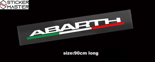Abarth Ön Cam Sticker | İtalyan Şeritli Yarış Çıkartması | Sticker Master - Sticker Master