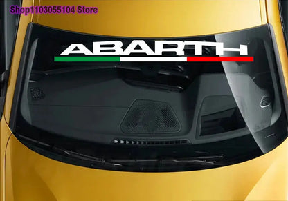 Abarth Ön Cam Sticker | İtalyan Şeritli Yarış Çıkartması | Sticker Master - Sticker Master