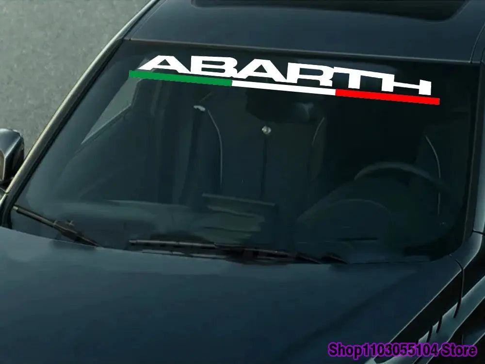 Abarth Ön Cam Sticker | İtalyan Şeritli Yarış Çıkartması | Sticker Master - Sticker Master