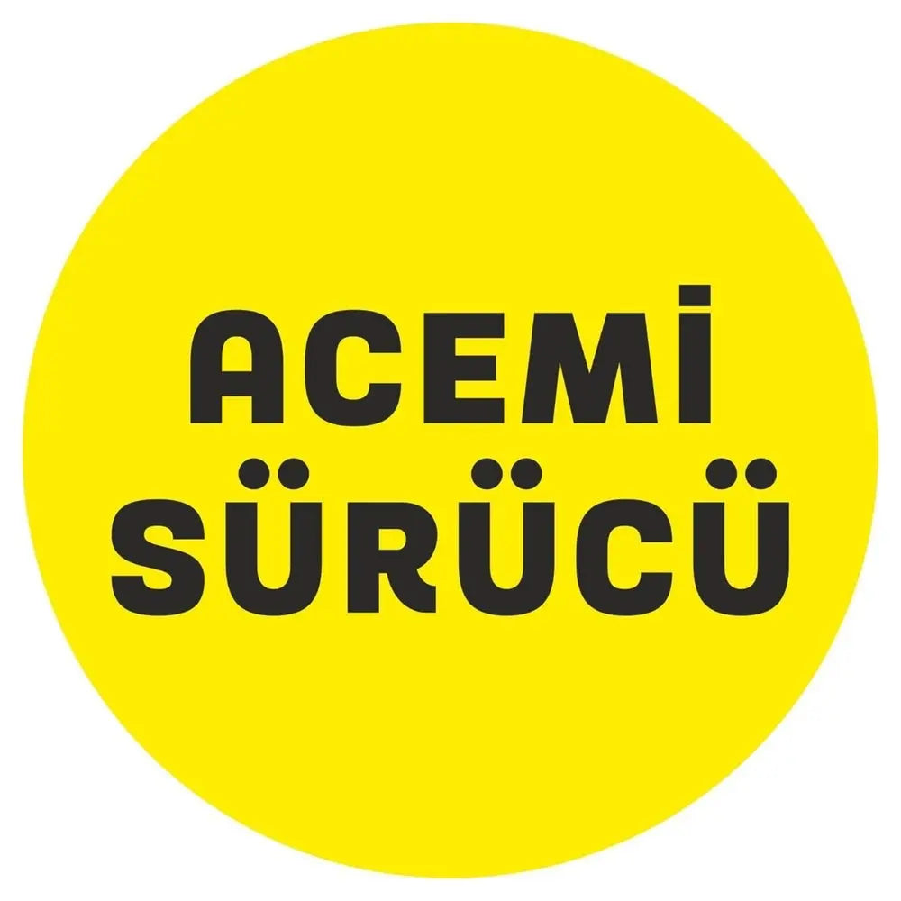 Sticker Master Acemi Sürücü Motorsiklet,Kask,Laptop,Motor Ve Oto Araç Sticker 15x15 Cm